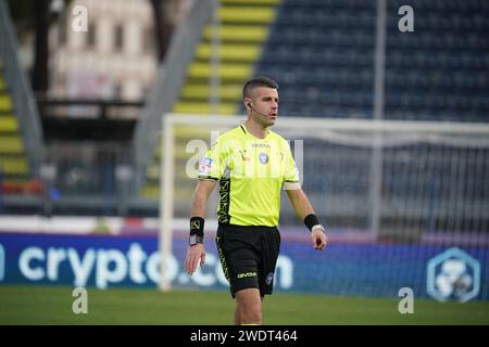 Empoli, Italien. Januar 2024. Antonio Giua, Schiedsrichter, beim Empoli FC gegen den AC Monza, Serie A, im Carlo Castellani Stadium. Quelle: Alessio Morgese/Alessio Morgese/Emage/Alamy Live News Stockfoto