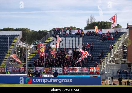 Empoli, Italien. Januar 2024. Fans von Monza während des Spiels Empoli FC gegen AC Monza, italienische Fußball Serie A in Empoli, Italien, 21. Januar 2024 Credit: Independent Photo Agency/Alamy Live News Stockfoto