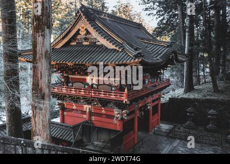 Rinoji Taiyuin Nitenmon Tempel in Nikko, UNESCO-Weltkulturerbe, Nikko, Tochigi, Honshu, Japan, Asien Stockfoto