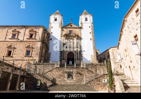 Iglesia de San Francisco Javier (Kirche San Francisco Xavier), Caceres, Extremadura, Spanien, Europa Stockfoto