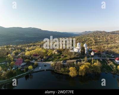 Landschaft in der Nähe von Nucsoara, Arges County, Muntenia, Rumänien, Europa Stockfoto