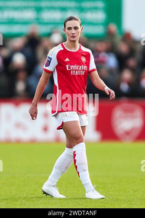 Arsenals Emily Fox während des Spiels der Barclays Women's Super League im Mangata Pay UK Stadium in Borehamwood. Bilddatum: Samstag, 20. Januar 2024. Stockfoto