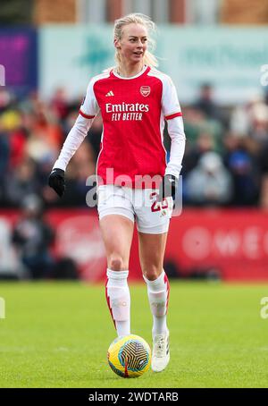 Arsenals Amanda Ilestedt während des Spiels der Barclays Women's Super League im Mangata Pay UK Stadium in Borehamwood. Bilddatum: Samstag, 20. Januar 2024. Stockfoto