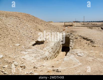 Ägypten, Fayum Region, El Lahun, vielleicht eines der Gräber um die Pyramide von Sesostris II Stockfoto