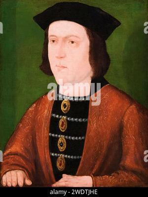 Eduard IV. Von England (1442–1483), König von England (1461–1470) und (1471–1483), Porträtmalerei in Öl auf Tafel um 1540 Stockfoto