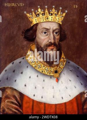 Heinrich I. von England (um 1068–1135), König von England (1100–1135), Portraitgemälde in Öl auf Tafel 1597-1618 Stockfoto