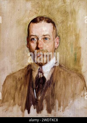 Georg V. (1865–1936), König des Vereinigten Königreichs und der britischen Dominionen und Kaiser von Indien (1910–1936), Portraitgemälde in Öl auf Tafel von Salomon Joseph Salomon, 1914 Stockfoto