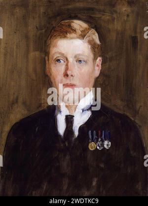 Prinz Edward (1894–1972), Herzog von Windsor (später König Eduard VIII), Porträtgemälde in Öl auf Tafel von Salomon Joseph Solomon, 1914 Stockfoto