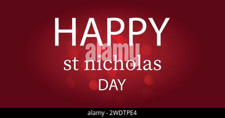 Happy St. nicholas Day Text Illustration Design Stock Vektor