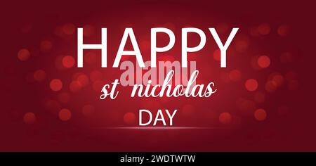 Happy St. nicholas Day Text Illustration Design Stock Vektor