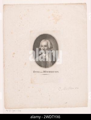 PortraT van Otto von Münchhausen, Johann Christian Ernst Müller, 1776 - 1824 Druckpapier historische Personen Stockfoto