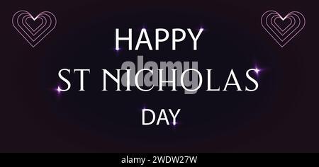 Happy St. nicholas Day Text Illustration Design Stock Vektor
