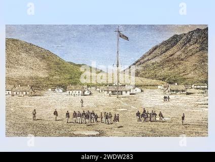 Fort Douglas Camp und Red Buttes Ravine in der Nähe von Salt Lake City, Utah in den 1870er Jahren. Aus American Pictures gezeichnet mit Pen and Pencil von Rev Samuel Manning um 1880, Vereinigte Staaten, Amerika, Historisch, digital restaurierte Reproduktion von einer Vorlage aus dem 19. Jahrhundert, Datum nicht angegeben Stockfoto