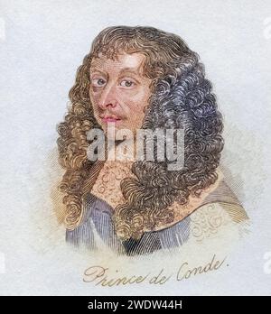 Louis II De Bourbon, Prince de Conde, auch bekannt als The Great Conde, Le Grand Conde, 1621 - 1686. Französischer General. Aus dem Buch Crabbs Historical Dictionary, veröffentlicht 1825, Historisch, digital restaurierte Reproduktion von einer Vorlage aus dem 19. Jahrhundert, Datum nicht angegeben Stockfoto