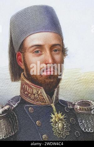 Abdulmecid I., 1823-1861. Sultan des Osmanischen Reiches. Aus dem Buch Galerie historischer Porträts, veröffentlicht um 1880., historisch, digital restaurierte Reproduktion von einer Vorlage aus dem 19. Jahrhundert, Datum nicht angegeben Stockfoto