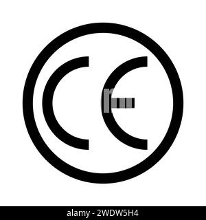 CE-Zertifikat entspricht den Gesetzen der Europäischen Union, CE-Konformität in Europa Stock Vektor