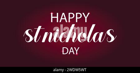 Happy St. nicholas Day Text Illustration Design Stock Vektor