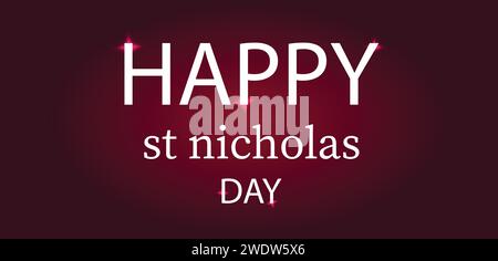 Happy St. nicholas Day Text Illustration Design Stock Vektor