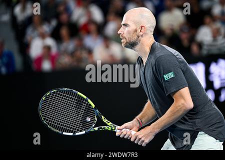 Adrian Mannarino aus Frankreich während des Australian Open AO 2024 Grand Slam Tennis Turniers am 21. Januar 2024 im Melbourne Park in Australien. Foto Victor Joly / DPPI Stockfoto