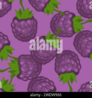 Vector Blackberry nahtloses Muster mit Stock Vektor