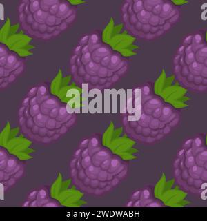 Vector Blackberry nahtloses Muster mit Stock Vektor