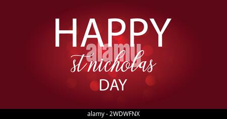 Happy St. nicholas Day Text Illustration Design Stock Vektor