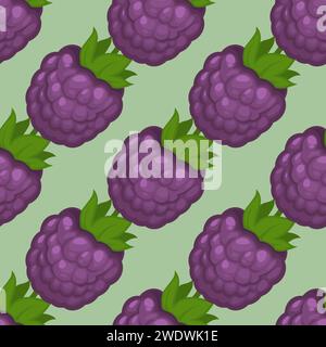 Vector Blackberry nahtloses Muster mit Stock Vektor