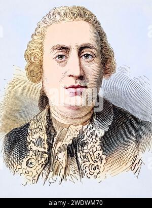 David Hume 1711 bis 1776. Schottischer Historiker und Philosoph. Aus The National and Domestic History of England von William Aubrey veröffentlichte London um 1890, Historisch, digital restaurierte Reproduktion von einer Vorlage aus dem 19. Jahrhundert, Datum nicht angegeben Stockfoto