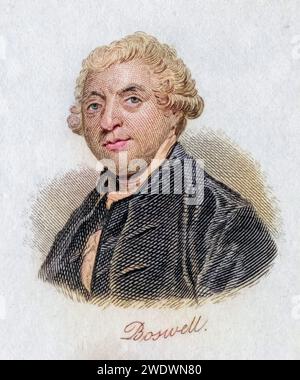 James Boswell, 1740-1795. Schottischer Jurist und Essayist, Historisch, digital restaurierte Reproduktion von einer Vorlage aus dem 19. Jahrhundert, Datum nicht angegeben Stockfoto