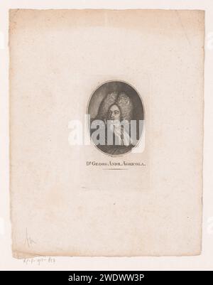 PortraT van Georg Andreas Agricola, Johann Christian Ernst Müller, 1776 - 1824 Druckpapier historische Personen. Perücke Stockfoto