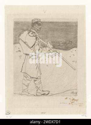 Muschelfischer mit direkt am Strand in der Nähe von Katwijk aan Zee, Jan Toorop, 1902 Druckpapier-Trockenfischerei. Strand Katwijk aan Zee Stockfoto