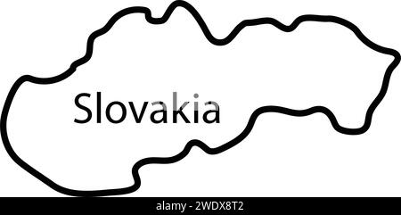 Slowakei Karte Symbol Vektor Illustration Design Stock Vektor