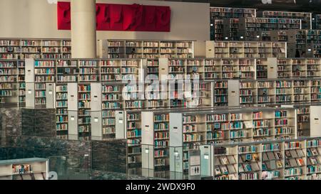Doha, katar - 10. Januar 2024: Die berühmte Bibliothek von katar. Stockfoto