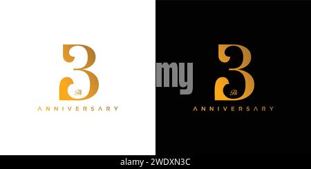 Modernes und elegantes Logo Nr. 3 Stock Vektor