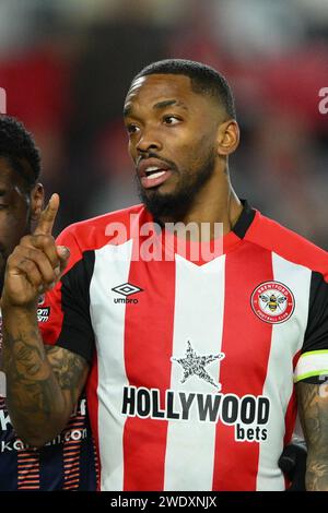 Ivan Toney von Brentford Gesten während des Premier League-Spiels zwischen Brentford und Nottingham Forest im Gtech Community Stadium in Brentford am Samstag, den 20. Januar 2024. (Foto: Jon Hobley | MI News) Credit: MI News & Sport /Alamy Live News Stockfoto