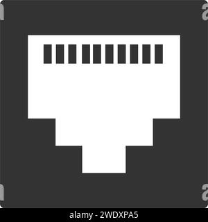 Kabelvektor Ethernet-Symbol - RJ45-Symbol-Vektor-Illustration Design Stock Vektor