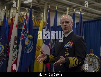 ADM. Daryl L. Caudle Promotionszeremonie Stockfoto