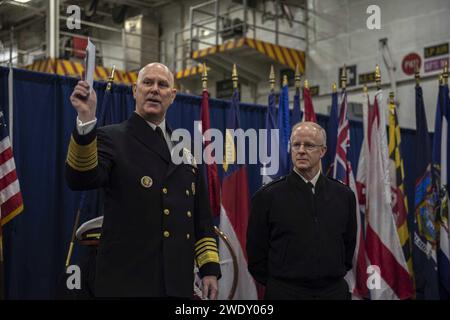 ADM. Daryl L. Caudle Promotionszeremonie Stockfoto