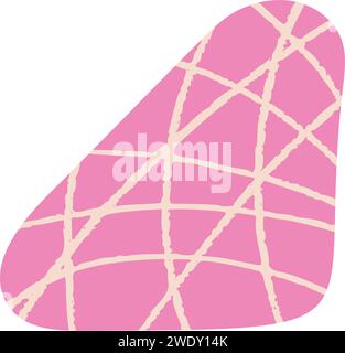 Farbenfrohe abstrakte Formen und geometrische Elemente mit Textur. Niedliche, verspielte Ikonen mit Doodle-Design. Illustration des flachen Vektors isoliert auf weiß Stock Vektor