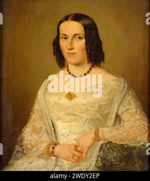 Adolf Seel - Porträt Miss C. Mac Leod, 1854. Stockfoto