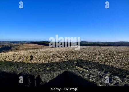 Blick vom Stoodley Pike Monument Stockfoto