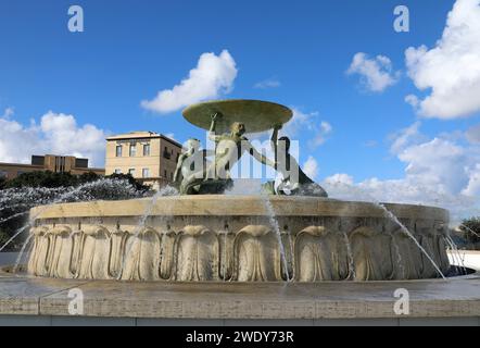 Tritons-Brunnen in Valletta auf Malta Stockfoto