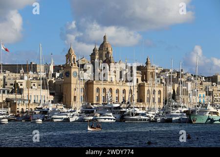 Blick auf Vittoriosa auf Malta Stockfoto
