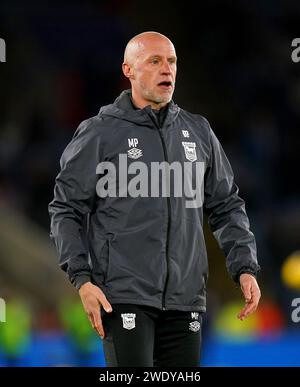 Ipswich Town Assistant Manager Martyn Pert vor dem Sky Bet Championship Match im King Power Stadium in Leicester. Bilddatum: Montag, 22. Januar 2024. Stockfoto