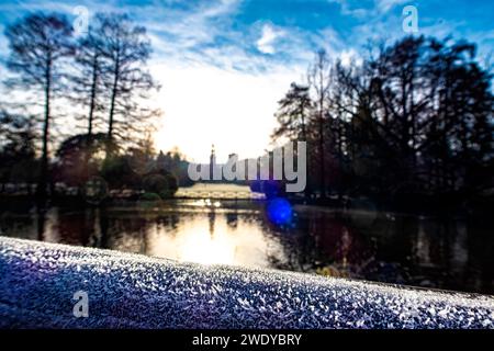 Wintermorgen in Mailand Parco Sempione Stockfoto