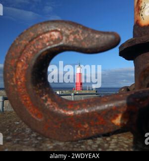 Watchet Lighthouse Somerset, Großbritannien Stockfoto