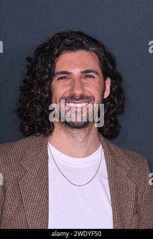 London, Großbritannien. Januar 2024. Noah James bei der Weltpremiere der vierten Staffel des auserwählten, bahnbrechenden historischen Dramas, das auf dem Leben Jesu von Nazareth basiert, auf dem Empire Leicester Square. Quelle: Nils Jorgensen/Alamy Live News Stockfoto