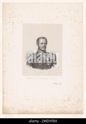 Porträt van Friedrich Wilhelm von Rauch, C. Steckmest, 1800 - 1900 Berliner Papier drucken. Historische Personen Stockfoto