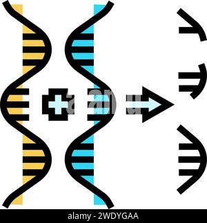 rna-Interferenz Kryptogenetik Farbsymbolvektor-Illustration Stock Vektor