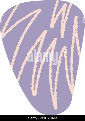 Abstrakte Freihandformen in Ausschnitten, Elemente mit Textur kritzeln. Collage-Designs. Illustration des flachen Vektors auf weißem Hintergrund isoliert. Stock Vektor